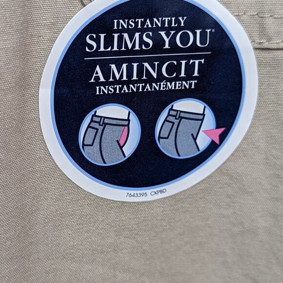 RIDERS BY LEE Cargo Slimming Cotton Capris Light Khaki Size 8M NWOT - Picture 8 of 15